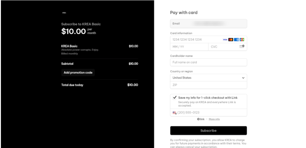 Enter Your Payment Details To Finish Subscribing